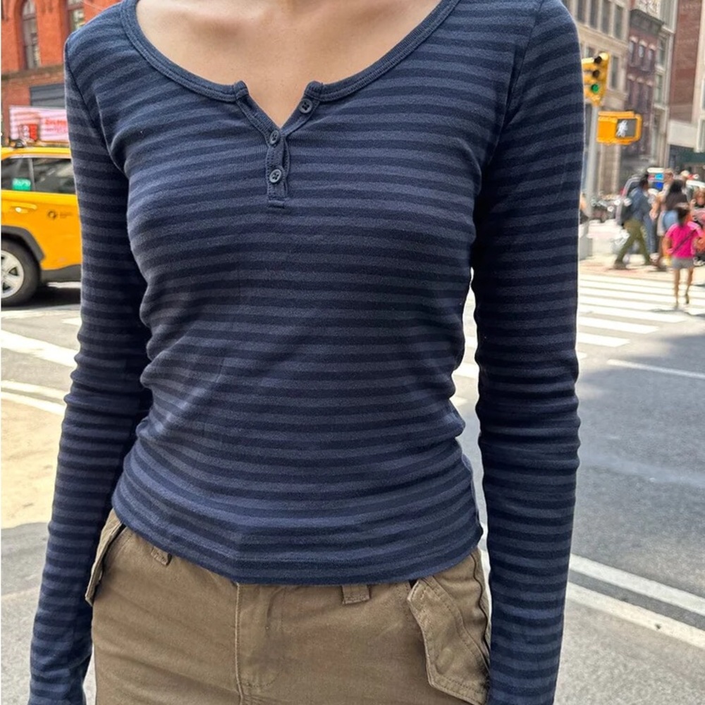 stripped henley top